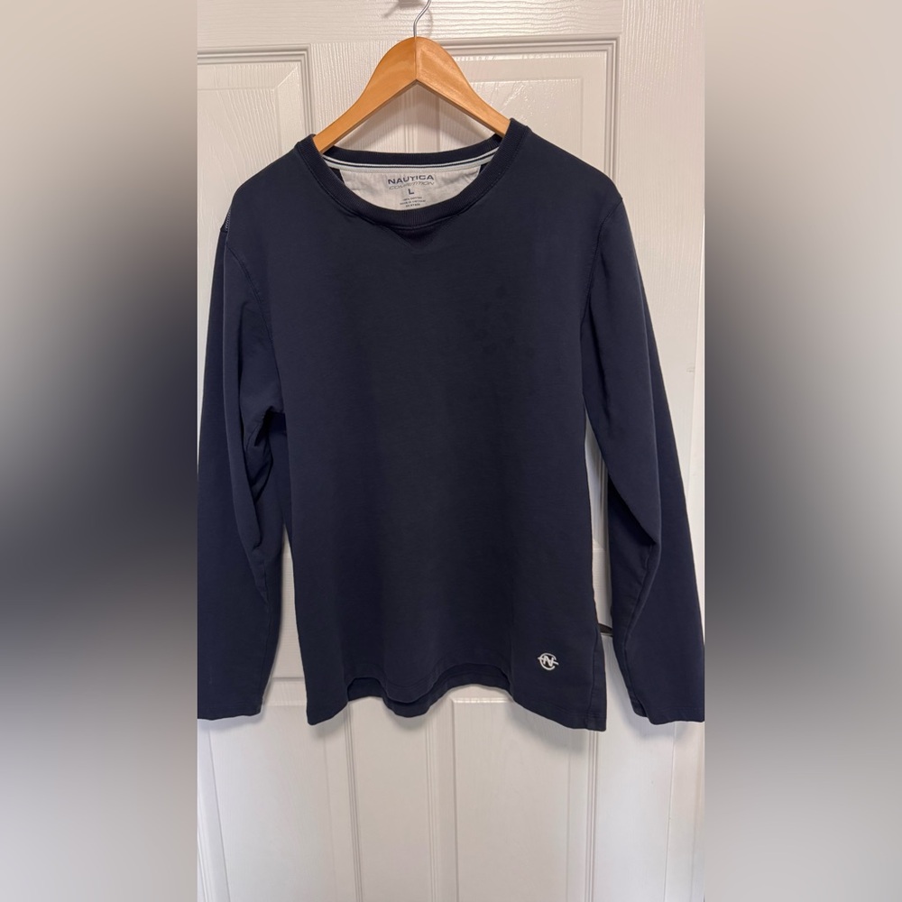 Nautica Navy Blue Long Sleeve Shirt - Picture 4 of 6